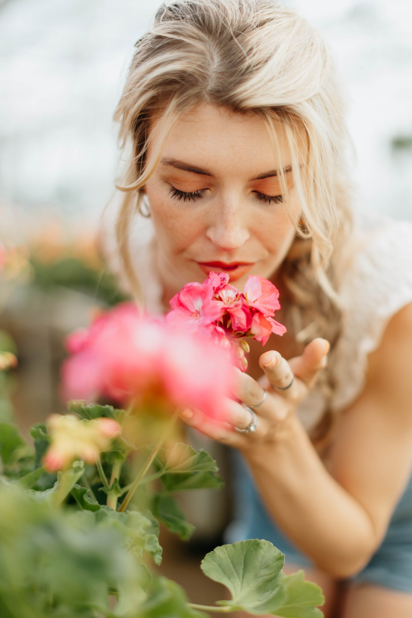 Smelling Flowers